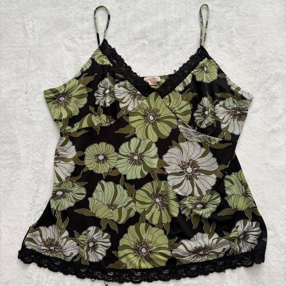 Julie's Closet Babydoll Lace Tank Top Women's L/XL Cottagecore Vintage Fairycore